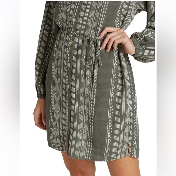 NWT Splendid collection   medium Freesia Linen-Blend Shirtdress - Picture 4 of 6